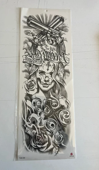 Silah 1 Hafta Kalıcı Tam Kol Kaplama Bacak Yapıştırma Geçici Dövme 46 CM ürün görseli 1