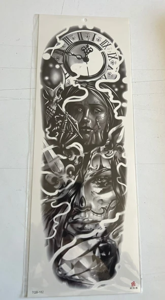 Pusu 1 Hafta Kalıcı Tam Kol Bacak Yapıştırma Geçici Dövme 46 CM ürün görseli 1