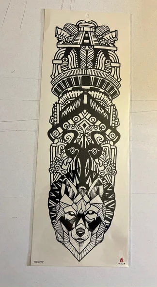 Kurt Maori 1 Hafta Kalıcı Tam Kol Bacak Yapıştırma Geçici Dövme 46 CM ürün görseli 1