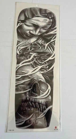 Kuru Kafa Rüzgarı 1 Hafta Kalıcı Tam Kol Bacak Yapıştırma Geçici Dövme 46 CM ürün görseli 1