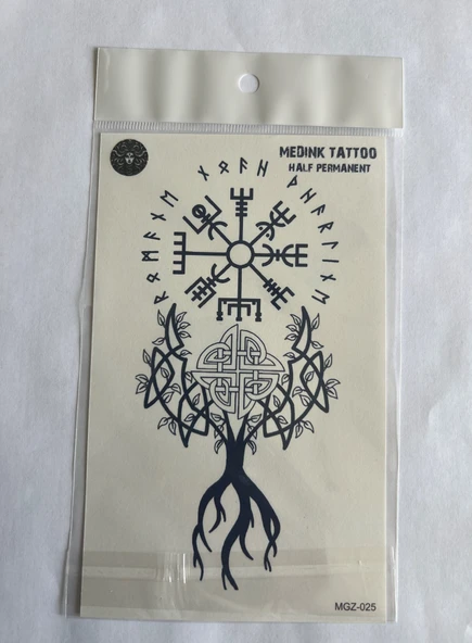 Viking 18x11 cm Yarı Kalıcı Hayalet Geçici Dövme Yapıştırma Dövme ürün görseli 1