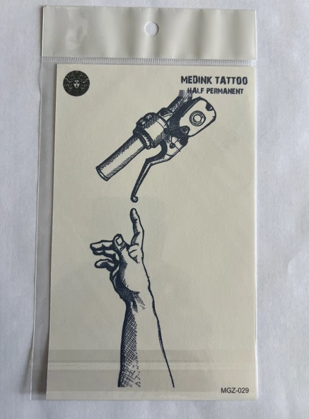 Motorcu 18x11 cm Yarı Kalıcı Hayalet Geçici Dövme Yapıştırma Dövme ürün görseli 1