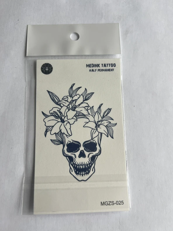 Kuru Kafa 11x8 cm Yarı Kalıcı Geçici Dövme Yapıştırma Dövme ürün görseli 1