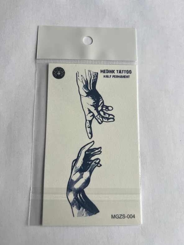 Ademin Eli 11x8 cm Yarı Kalıcı Geçici Dövme Yapıştırma Dövme ürün görseli 1