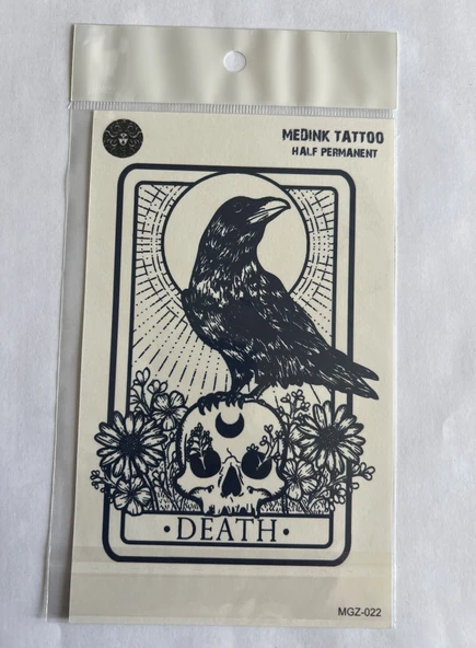 Karga 18x11 cm Yarı Kalıcı Hayalet Geçici Dövme Yapıştırma Dövme ürün görseli 1