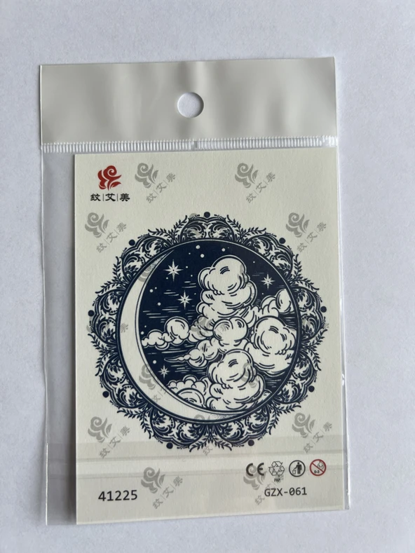 Bulut Minimal 11x8 cm Yarı Kalıcı Geçici Dövme Yapıştırma Dövme ürün görseli 1