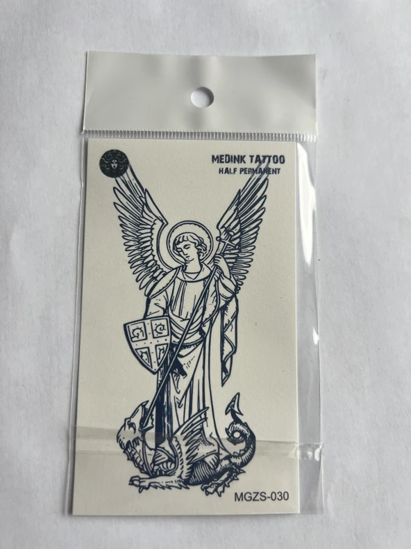 Savaş Melek 11x8 cm Yarı Kalıcı Geçici Dövme Yapıştırma Dövme ürün görseli 1