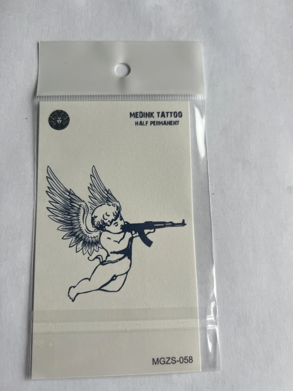 Melek 11x8 cm Yarı Kalıcı Geçici Dövme Yapıştırma Dövme ürün görseli 1