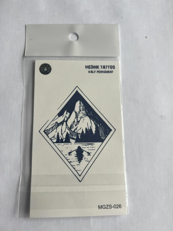 Doğa Minimal 11x8 cm Yarı Kalıcı Geçici Dövme Yapıştırma Dövme ürün görseli 1