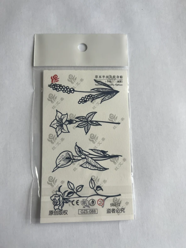 Parmak Dövmeleri Model16- 11x8 cm Yarı Kalıcı Geçici Dövme Yapıştırma Dövme ürün görseli 1