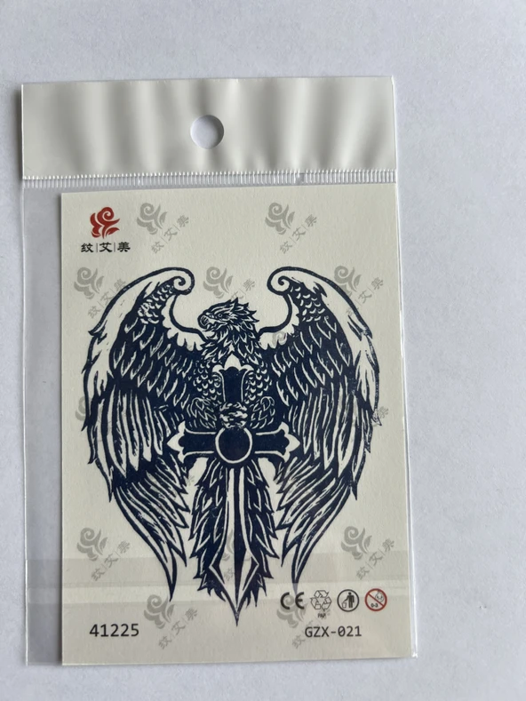 Kartal Minimal 11x8 cm Yarı Kalıcı Geçici Dövme Yapıştırma Dövme ürün görseli 1