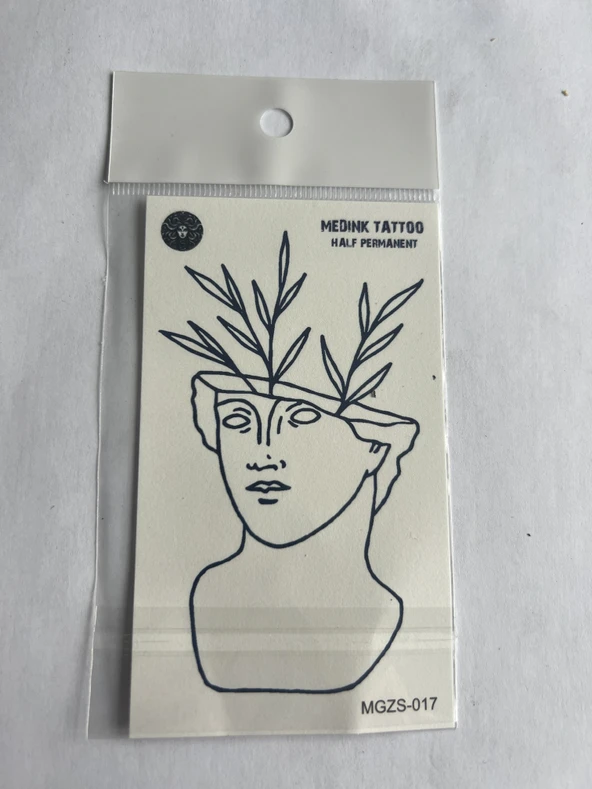 Antik Yunan Minimal 11x8 cm Yarı Kalıcı Geçici Dövme Yapıştırma Dövme ürün görseli 1