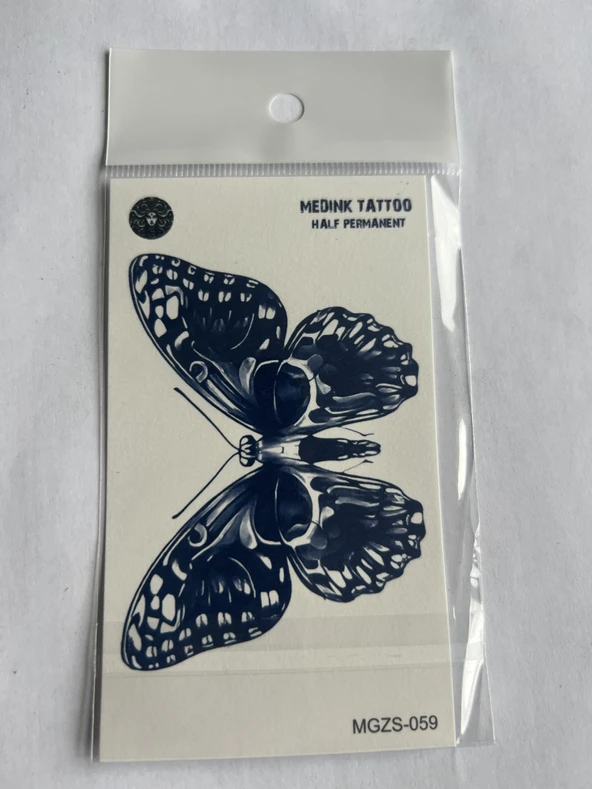 Korku Minimal 11x8 cm Yarı Kalıcı Geçici Dövme Yapıştırma Dövme