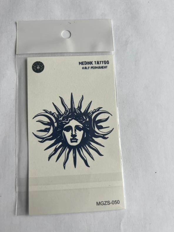 Güneş Minimal 11x8 cm Yarı Kalıcı Geçici Dövme Yapıştırma Dövme ürün görseli 1