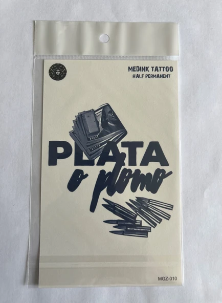 Plata18x11 cm Yarı Kalıcı Hayalet Geçici Dövme Yapıştırma Dövme ürün görseli 1