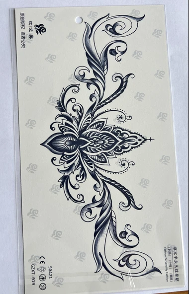 Büyük Boy Bel Göğüs Sırt İçin 28x15 cm GZXT-019 Yarı Kalıcı Geçici Dövme ürün görseli 1