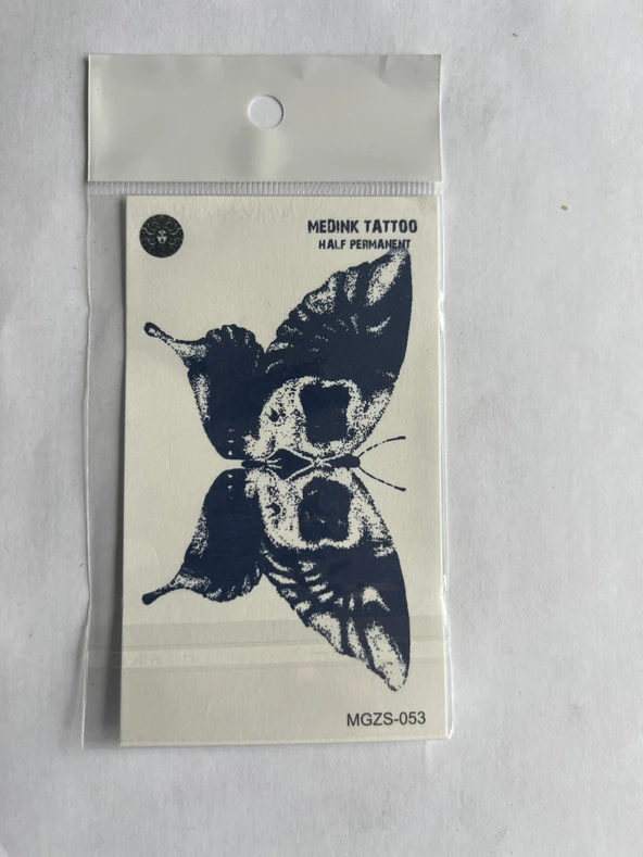 Kelebek Minimal 11x8 cm Yarı Kalıcı Geçici Dövme Yapıştırma Dövme ürün görseli 1