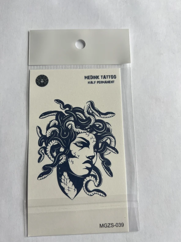 Medusa 11x8 cm Yarı Kalıcı Geçici Dövme Yapıştırma Dövme ürün görseli 1