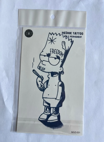 Serseri2- 18x11 cm Yarı Kalıcı Hayalet Geçici Dövme Yapıştırma Dövme ürün görseli 1