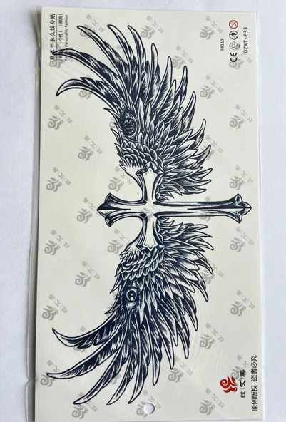 Büyük Boy Bel Göğüs Sırt İçin 28x15 cm GZXT-033 Yarı Kalıcı Geçici Dövme