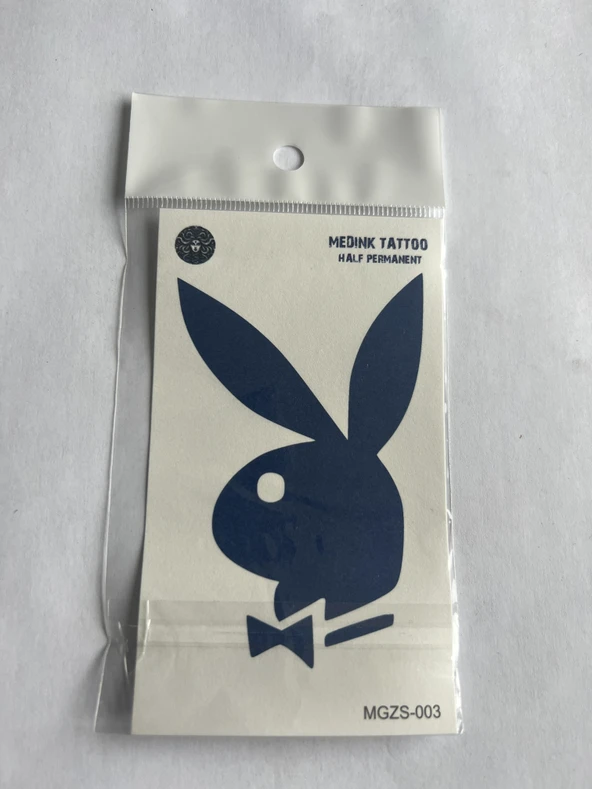 Aşk Tavşanı 11x8 cm Yarı Kalıcı Geçici Dövme Yapıştırma Dövme ürün görseli 1