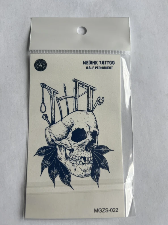 Kuru Kafa 11x8 cm Yarı Kalıcı Geçici Dövme Yapıştırma Dövme ürün görseli 1