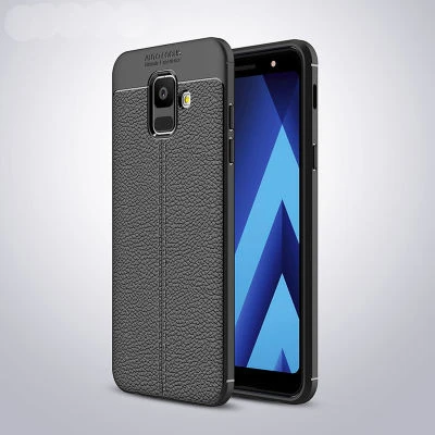 Samsung Galaxy A6 2018 Kılıf Deri Desenli ve Esnek Yapılı Sağlam Derry Silikon Kılıf ürün görseli