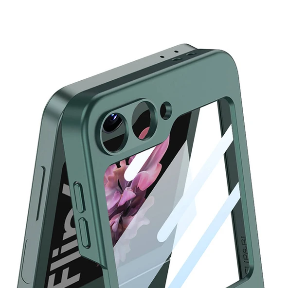 Samsung Galaxy Z Flip 6 Kılıf Z Harfli Yüzüklü Kıpta Alyssa Kapak - Resim 3