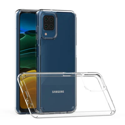 Samsung Galaxy M12 Kılıf Tam Koruma Sağlayan Sert Avila Premium Şeffaf Tank Kapak ürün görseli