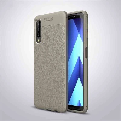 Samsung Galaxy A7 2018 Kılıf Deri Desenli ve Esnek Yapılı Sağlam Derry Silikon Kılıf ürün görseli