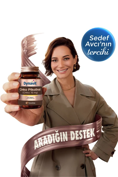 DynavitÇinko Pikolinat 15mg 60 Tablet - Saç & Cilt & Tırnak & Bağışıklık - Zinc Picolinate - Resim 2