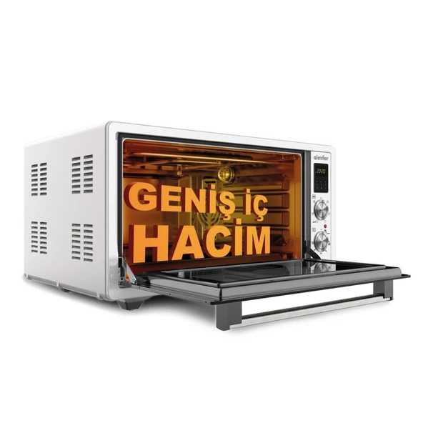 Simfer 7033 Inox 70 lt Turbo Midi Fırın - 3