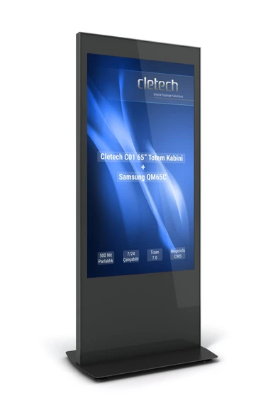 Cletech C01 43" Totem Kabini + Samsung QM43C 43" Signage Monitör - 11
