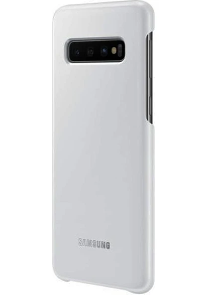 Galaxy Uyumlu S10 İle Uyumlu Kılıf Led Cover Beyaz Ef-kg973cwegww - Resim 3