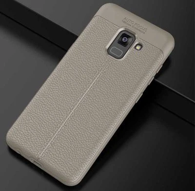 Samsung Galaxy A8 Plus 2018 Kılıf Deri Silikon Yüzeyli Yüksek Kaliteli Sİlikondan Üretilmiş Premium Silikon Kapak RYC/Niss ürün görseli