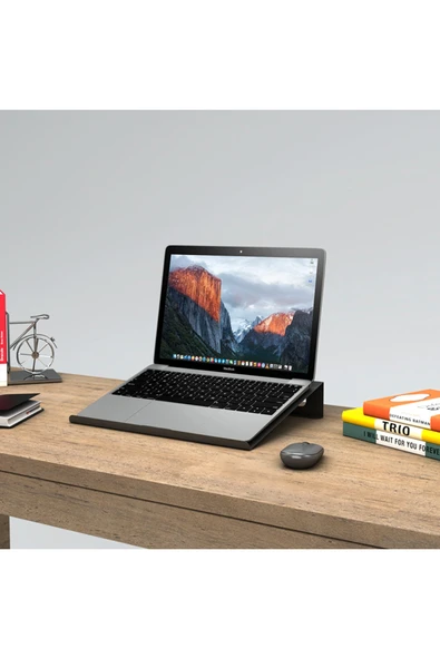 Cle Metal Laptop / Notebook Yükseltici Stand - Beyaz - 3