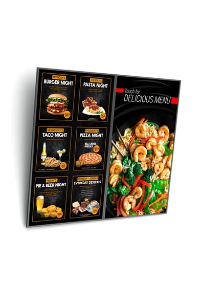 Cletech 2x1 LCD Monitör / Tv Menuboard Duvar Askı Aparatı (40"-55" Arası) - 2