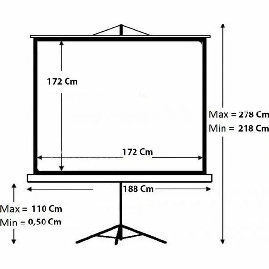 Codegen(tx-18)180x180 Tripod Projeksiyon Perdesi - 5