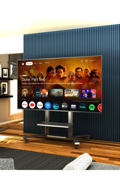 Cletech Raflı LCD TV / Monitör / Akıllı Tahta Ekranı Sehpası 55'' - 86'' - 3