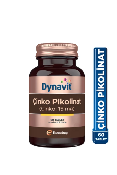 DynavitÇinko Pikolinat 15mg 60 Tablet - Saç & Cilt & Tırnak & Bağışıklık - Zinc Picolinate ürün görseli