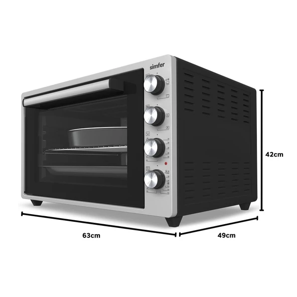Simfer 7033 Inox 70 lt Turbo Midi Fırın - 9