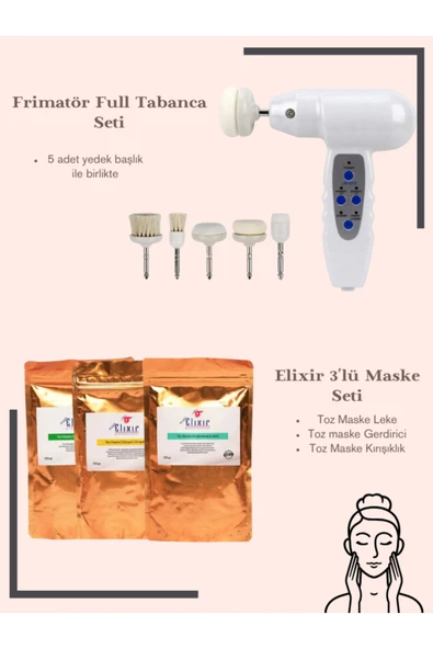 anka lazer Frimatör Full Tabanca Set & Elixir 3'lü Soyulabilen Toz Maske Seti - 1