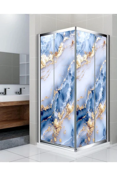 RENKLİ HOBBY Banyo Duşakabin Kaplama Folyo Sticker - Duşakabin Giydirme - Kendinden Yapışkanlı