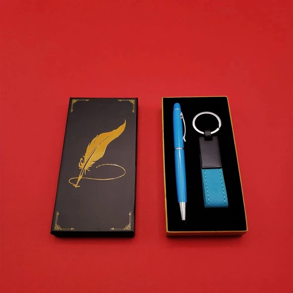 pilelistore Metal Deri Anahtarlık Ve Kalem