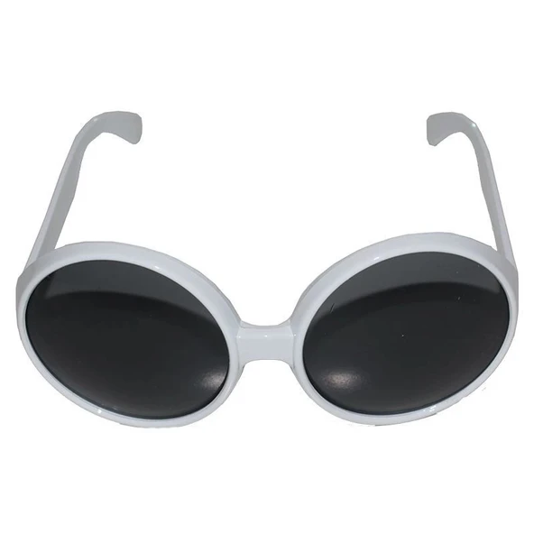 pilelistore 80 li Yıllar Beyaz Renk Nostalji Yeşilçam Parti Gözlüğü