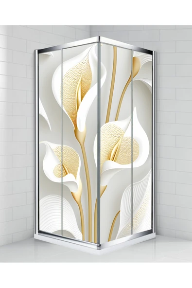 RENKLİ HOBBY Banyo Duşakabin Kaplama Folyo Sticker - Duşakabin Giydirme - Kendinden Yapışkanlı