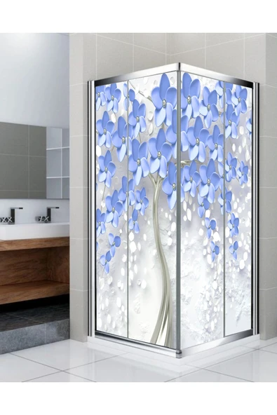 RENKLİ HOBBY Banyo Duşakabin Kaplama Folyo Sticker - Giydirme - Kendinden Yapışkanlı