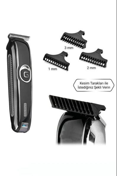 pilelistore G Power Şarjlı Traş Makinesi Sakal Ense Vucüt Kılı Tıraş Makinası - 4