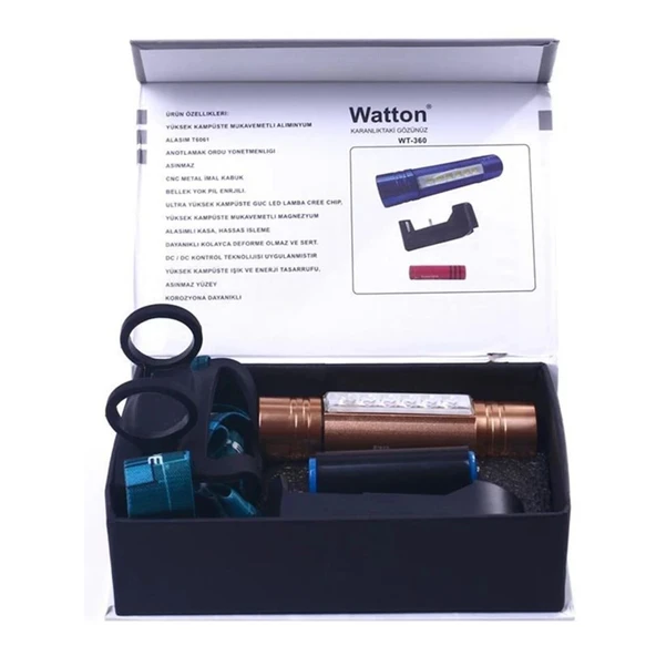 pilelistore Kafa Lambası Güçlü El Feneri Wt-360 - 2
