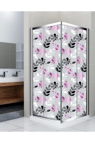 RENKLİ HOBBY Banyo Duşakabin Kaplama Folyo Sticker - Duşakabin Giydirme - Kendinden Yapışkanlı